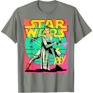 imageStar Wars Rey 90s TShirtOlive Heather