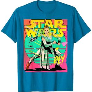 imageStar Wars Rey 90s TShirtSapphire Blue