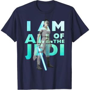 imageStar Wars The Rise Of Skywalker Rey I Am All Of The Jedi TShirtNavy Blue