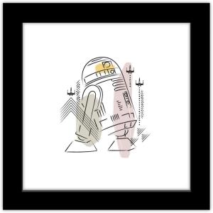 imageTrends International Gallery Pops Star Wars Saga  MidCentury Modern R2D2 Wall Art Wall Poster 12quot x 12quot Black Framed VersionBlack Framed Version