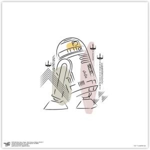 imageTrends International Gallery Pops Star Wars Saga  MidCentury Modern R2D2 Wall Art Wall Poster 12quot x 12quot Black Framed VersionUnframed Version