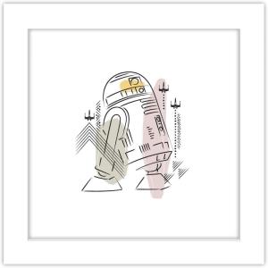 imageTrends International Gallery Pops Star Wars Saga  MidCentury Modern R2D2 Wall Art Wall Poster 12quot x 12quot Black Framed VersionWhite Framed Version