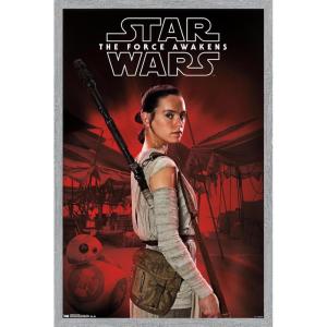 imageTrends International Star Wars The Force Awakens  Rey Staff Wall Poster 22375quot x 34quot Premium Unframed VersionGray Framed Version