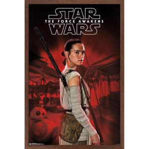 imageTrends International Star Wars The Force Awakens  Rey Staff Wall Poster 22375quot x 34quot Premium Unframed VersionMahogany Framed Version