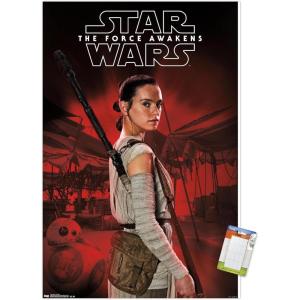 imageTrends International Star Wars The Force Awakens  Rey Staff Wall Poster 22375quot x 34quot Premium Unframed VersionPremium Poster  Mount Bundle