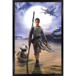 imageTrends International Star Wars The Force Awakens  Rey Wall Poster 22375quot x 34quot Premium Unframed VersionBlack Framed Version