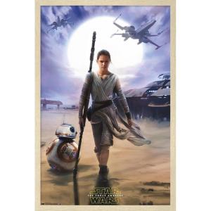 imageTrends International Star Wars The Force Awakens  Rey Wall Poster 22375quot x 34quot Premium Unframed VersionBlonde Framed Version