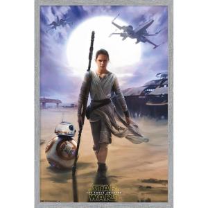 imageTrends International Star Wars The Force Awakens  Rey Wall Poster 22375quot x 34quot Premium Unframed VersionGray Framed Version
