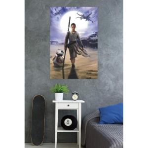 imageTrends International Star Wars The Force Awakens  Rey Wall Poster 22375quot x 34quot Premium Unframed VersionPremium Poster  Clip Bundle