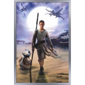 imageTrends International Star Wars The Force Awakens  Rey Wall Poster 22375quot x 34quot Premium Unframed VersionSilver Framed Version