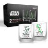 imageJoyJolt Star Wars Luke Skywalker Lightsaber Short Drinking Glass  10 oz  Set of 2