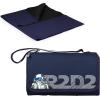 imagePICNIC TIME Star Wars R2D2 Blanket Tote Outdoor Picnic Blanket Beach Blanket Camping Blanket Navy Blue with Black Flap
