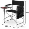 imagePICNIC TIME Star Wars R2D2 Sports Chair with Side Table Beach Chair Camp Chair for Adults Navy BlueStar Wars Darth Vader  Black