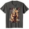 imageStar Wars Luke Skywalker Charging Poster Graphic TShirt TShirtAsphalt Grey