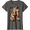 imageStar Wars Luke Skywalker Charging Poster Graphic TShirt TShirtAsphalt Grey