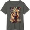 imageStar Wars Luke Skywalker Charging Poster Graphic TShirt TShirtAsphalt Grey
