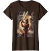 imageStar Wars Luke Skywalker Charging Poster Graphic TShirt TShirtBrown