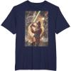imageStar Wars Luke Skywalker Charging Poster Graphic TShirt TShirtNavy Blue