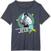 imageStar Wars Luke Skywalker Jedi 90s Throwback TShirt TShirtHeather Blue