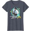 imageStar Wars Luke Skywalker Jedi 90s Throwback TShirt TShirtHeather Blue