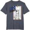 imageStar Wars Luke Skywalker Smiling Card Graphic TShirt TShirtHeather Blue