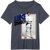 imageStar Wars Luke Skywalker Smiling Card Graphic TShirt TShirtHeather Blue