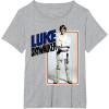 imageStar Wars Luke Skywalker Smiling Card Graphic TShirt TShirtHeather Grey