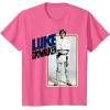 imageStar Wars Luke Skywalker Smiling Card Graphic TShirt TShirtPink Heather