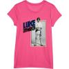 imageStar Wars Luke Skywalker Smiling Card Graphic TShirt TShirtPink Heather