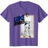 imageStar Wars Luke Skywalker Smiling Card Graphic TShirt TShirtPurple Heather