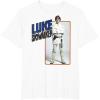 imageStar Wars Luke Skywalker Smiling Card Graphic TShirt TShirtWhite