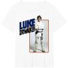 imageStar Wars Luke Skywalker Smiling Card Graphic TShirt TShirtWhite