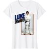 imageStar Wars Luke Skywalker Smiling Card Graphic TShirt TShirtWhite