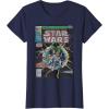 imageStar Wars Luke Skywalker Vintage Comic Cover TShirtNavy Blue