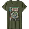 imageStar Wars Luke Skywalker Vintage Comic Cover TShirtOlive Green
