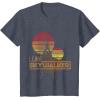 imageStar Wars Retro Luke Skywalker Silhouette Suns TShirt TShirtHeather Blue