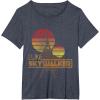 imageStar Wars Retro Luke Skywalker Silhouette Suns TShirt TShirtHeather Blue