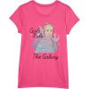 imageStar Wars Rey Girls Rule The Galaxy TShirtPink Heather