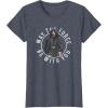 imageStar Wars The Mandalorian Retro Luke Skywalker Circle TShirtHeather Blue