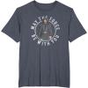 imageStar Wars The Mandalorian Retro Luke Skywalker Circle TShirtHeather Blue