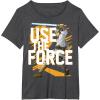 imageStar Wars Use The Force Luke Skywalker Graphic TShirt TShirtDark Heather Grey