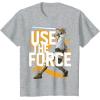 imageStar Wars Use The Force Luke Skywalker Graphic TShirt TShirtHeather Grey