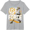 imageStar Wars Use The Force Luke Skywalker Graphic TShirt TShirtHeather Grey