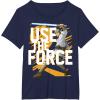 imageStar Wars Use The Force Luke Skywalker Graphic TShirt TShirtNavy Blue