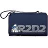 imagePICNIC TIME Star Wars R2D2 Blanket Tote Outdoor Picnic Blanket Beach Blanket Camping Blanket Navy Blue with Black Flap