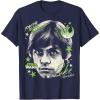 imageStar Wars  Luke Skywalker Portrait TShirtNavy Blue