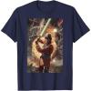 imageStar Wars Luke Skywalker Charging Poster Graphic TShirt TShirtNavy Blue