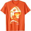 imageStar Wars Luke Skywalker Orange Hue Rebel Pilot Portrait TShirtOrange