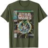imageStar Wars Luke Skywalker Vintage Comic Cover TShirtOlive Green