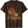 imageStar Wars Retro Luke Skywalker Silhouette Suns TShirt TShirtBrown